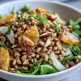 Farro Salad with Fennel Oranges Almonds