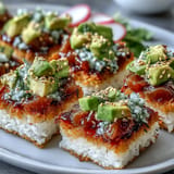 Spicy Tuna Crispy Rice Salad: a delicious fusion featuring seared rice, creamy avocado, and seasoned tuna.