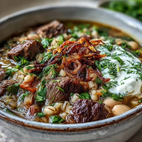Persian Beef Barley Soup