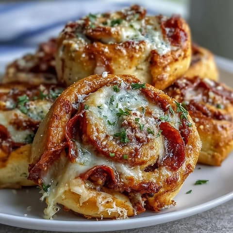High Protein Pepperoni Pizza Rolls