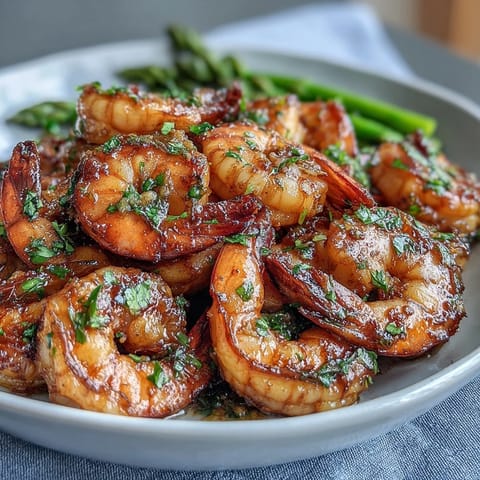 Vibrant one-pan lemon garlic shrimp and asparagus with a zesty citrus-garlic aroma, ready in just 22 minutes.