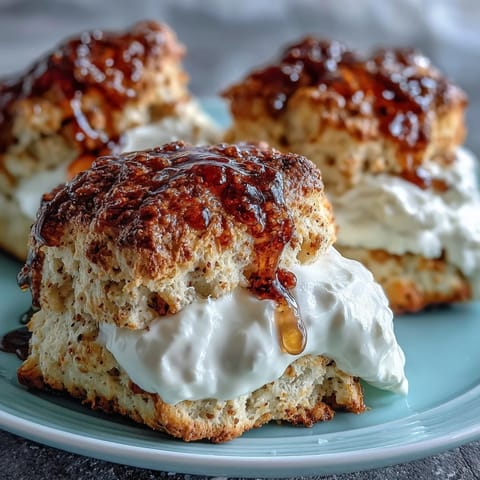 Dandelion Honey Scones Clotted Cream