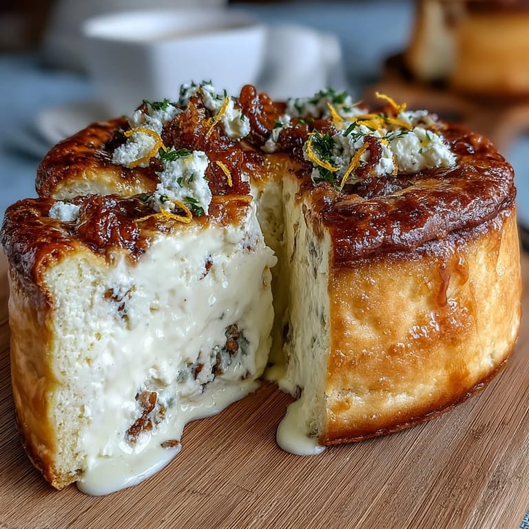 Lemon-scented ricotta pie with delicate pastry, dusted with powdered sugar, offering a light and refreshing dessert option.