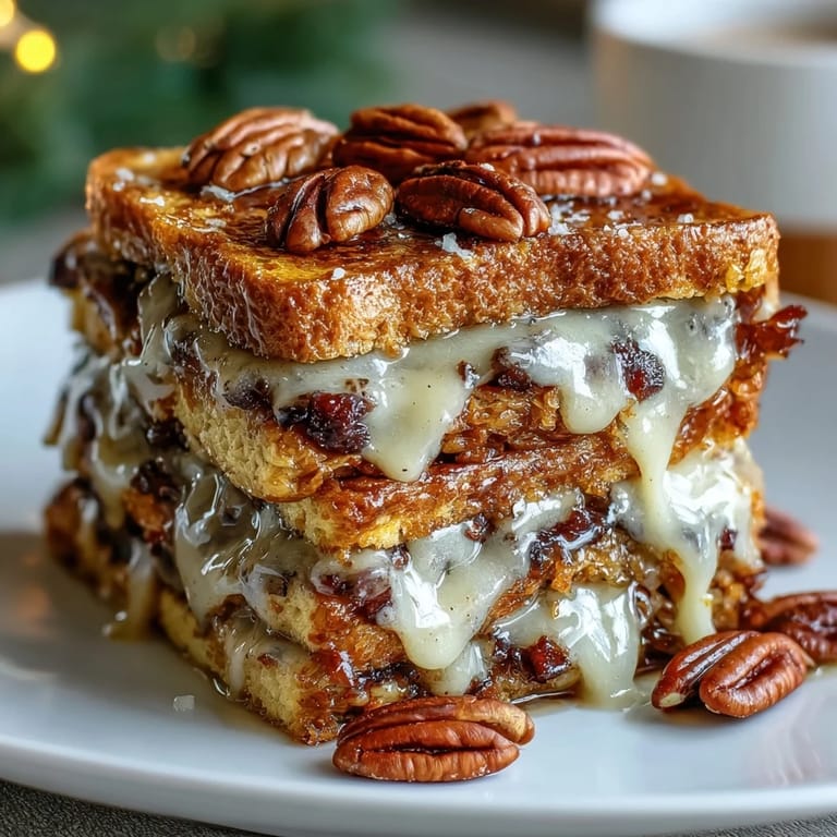 Warm Mexican Capirotada features toasted bread soaked in piloncillo syrup, studded with raisins, and topped with gooey cheese for a nostalgic Lenten treat.