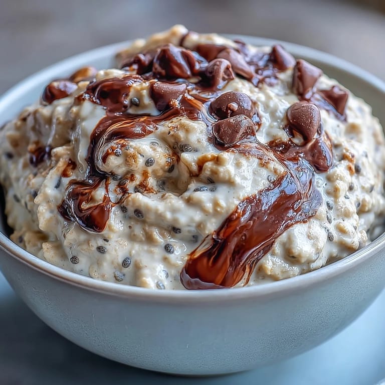Enjoy this decadent protein cookie dough overnight oats, perfect for busy mornings.