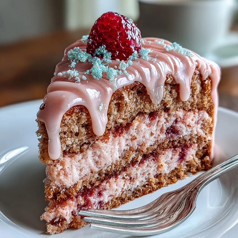 Elegant Rosé Velvet Cake, subtly pink, adorned with a shimmering gold accent.